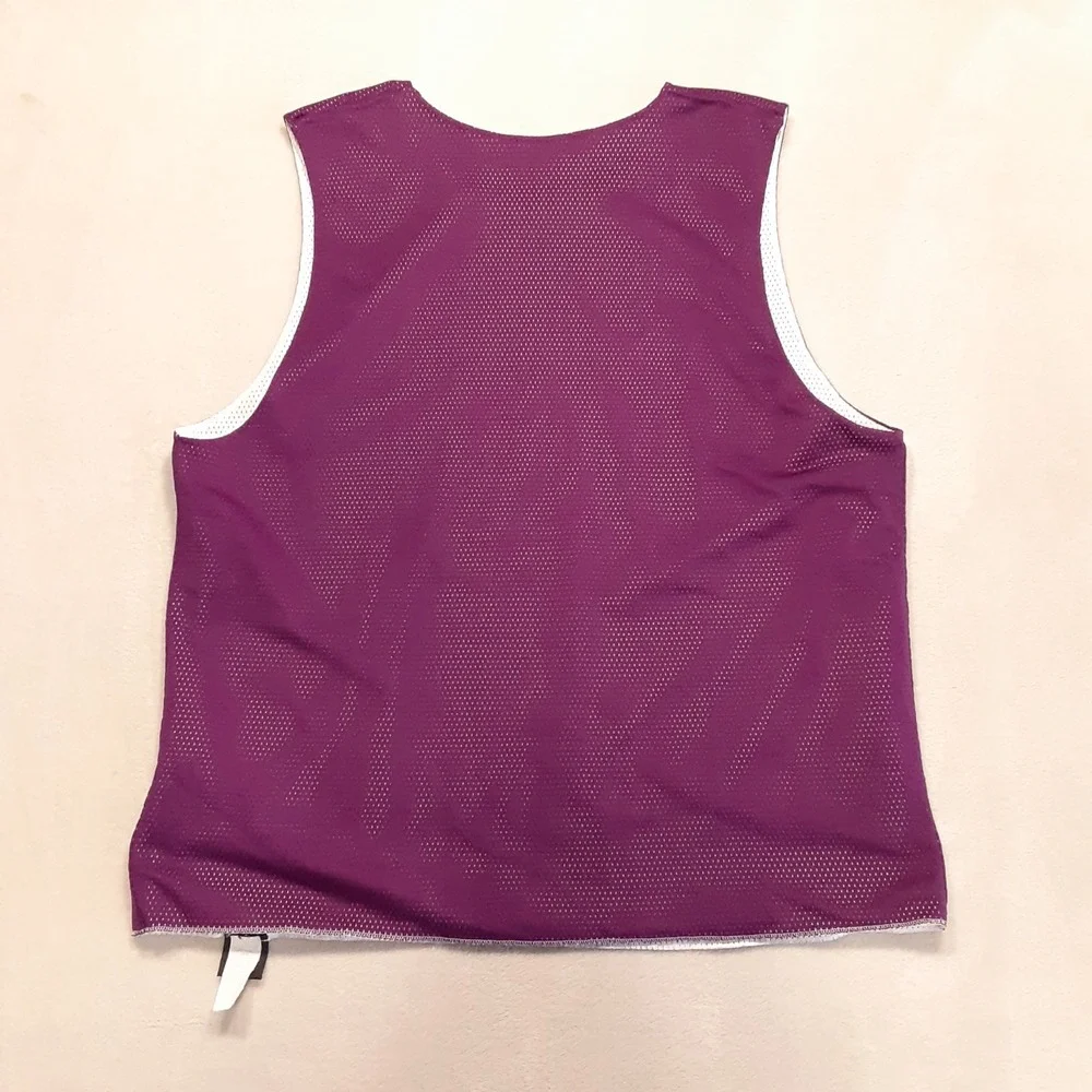 Nike Vintage Mens Reversible Swoosh Jersey Tank Top XL Purple/White Mesh 2002